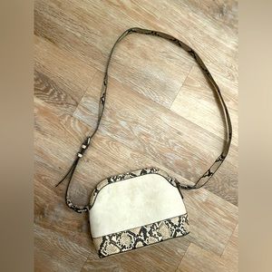 Snakeskin gray crossbody purse
